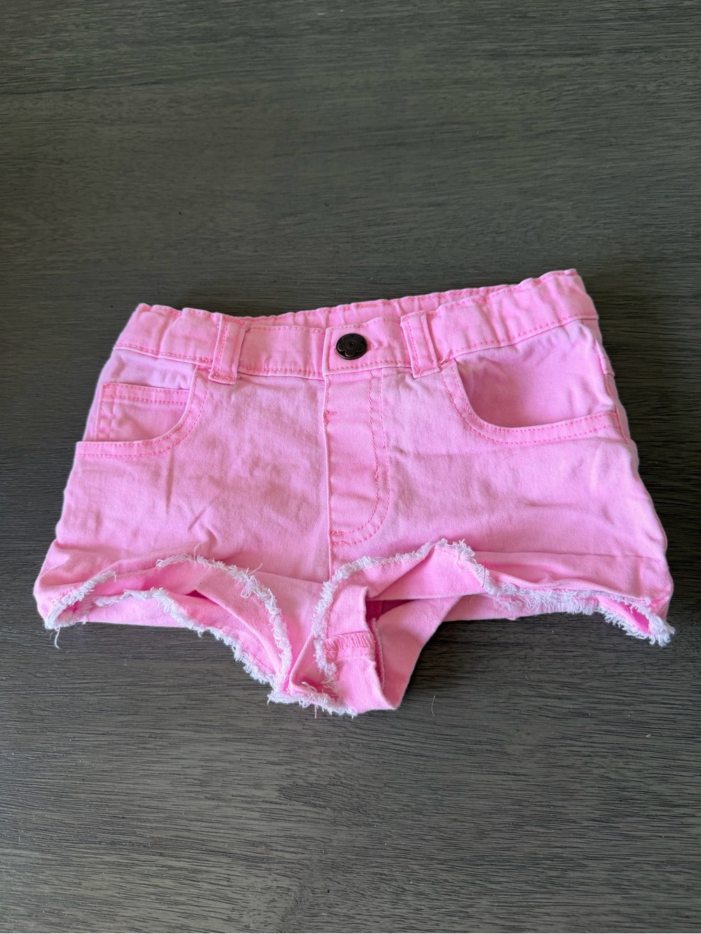Garanimals Pink Girls' Frayed Hem Denim Shorts